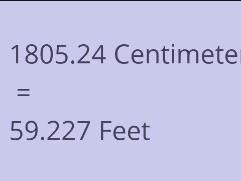 1805.24 CM TO FEET