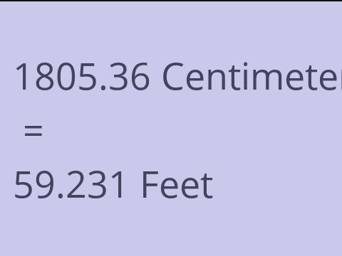 1805.36 CM TO FEET