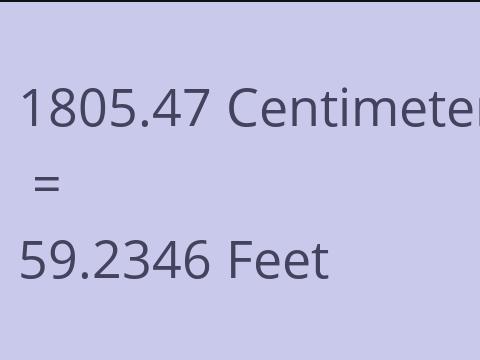 1805.47 CM TO FEET