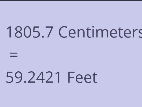 1805.7 CM TO FEET