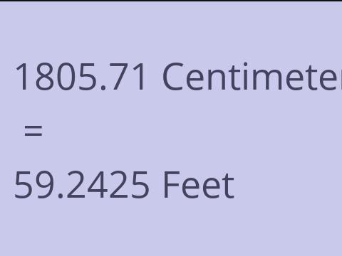1805.71 CM TO FEET