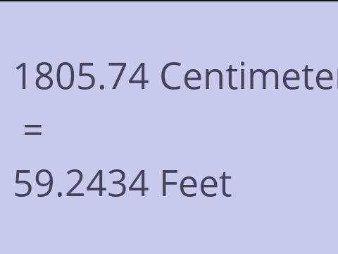 1805.74 CM TO FEET