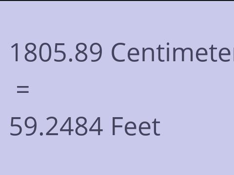 1805.89 CM TO FEET