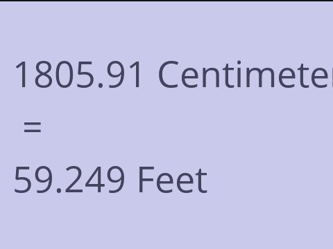 1805.91 CM TO FEET