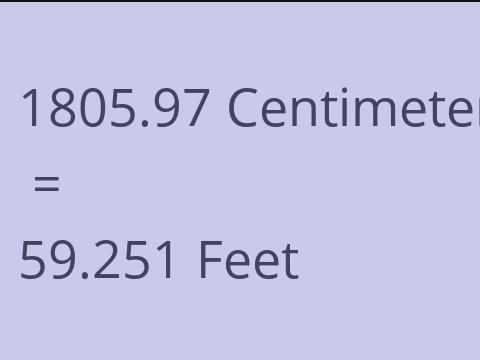 1805.97 CM TO FEET