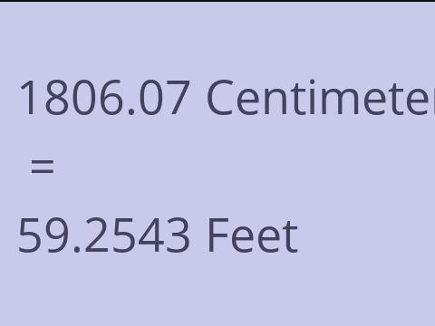 1806.07 CM TO FEET