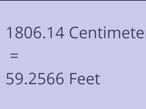 1806.14 CM TO FEET