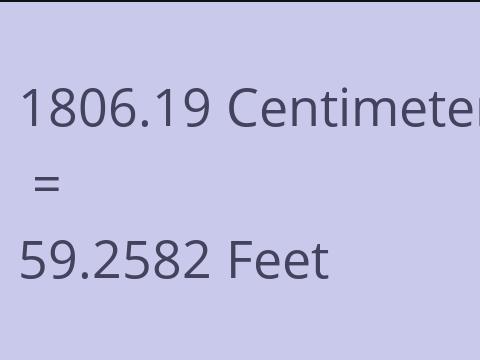 1806.19 CM TO FEET