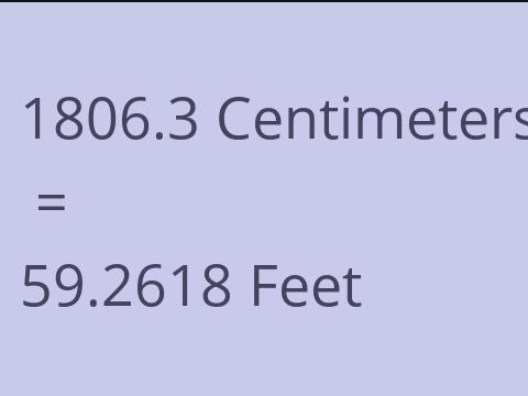 1806.3 CM TO FEET