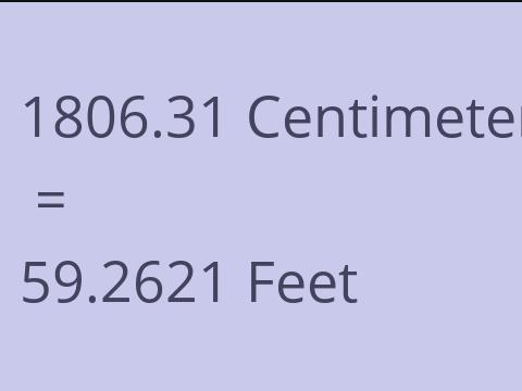 1806.31 CM TO FEET