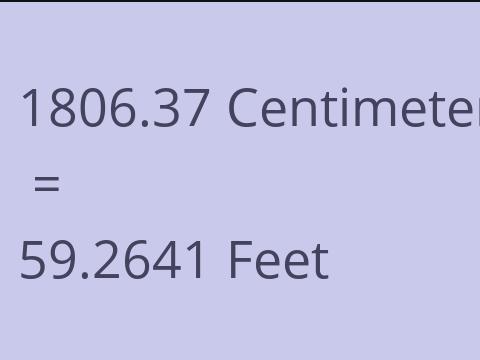 1806.37 CM TO FEET