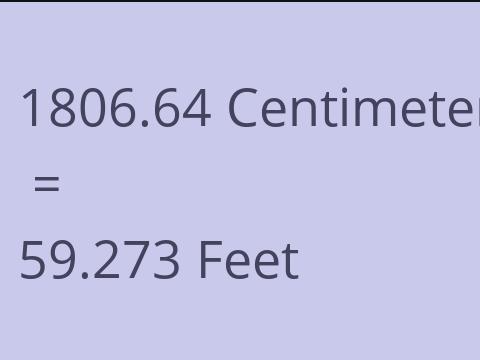 1806.64 CM TO FEET