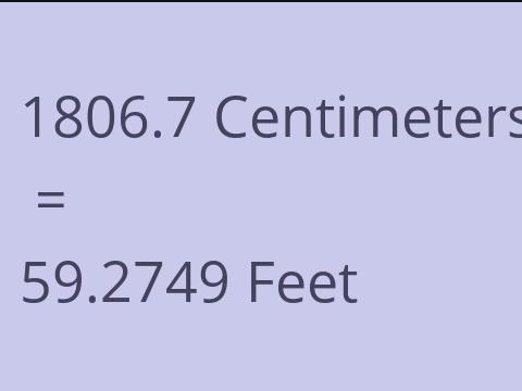 1806.7 CM TO FEET