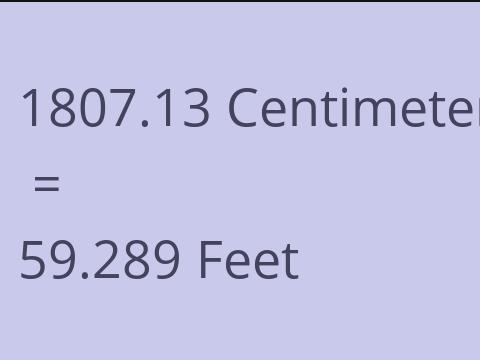 1807.13 CM TO FEET