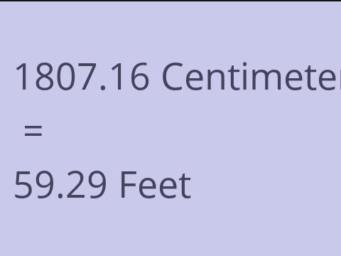 1807.16 CM TO FEET