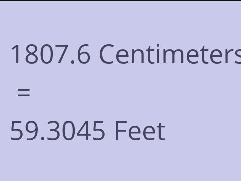 1807.6 CM TO FEET