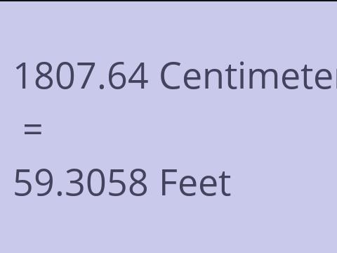 1807.64 CM TO FEET