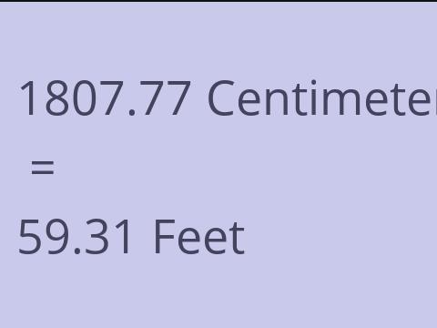 1807.77 CM TO FEET