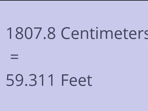 1807.8 CM TO FEET