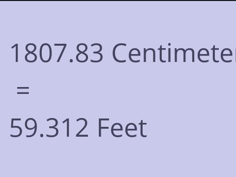 1807.83 CM TO FEET