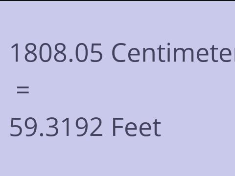 1808.05 CM TO FEET