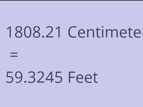 1808.21 CM TO FEET