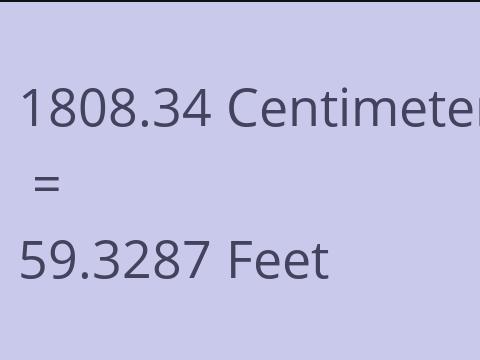 1808.34 CM TO FEET