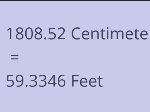 1808.52 CM TO FEET