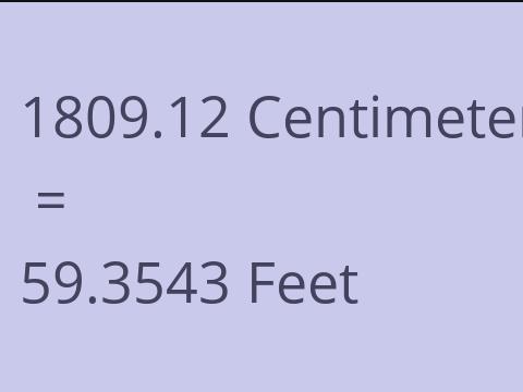 1809.12 CM TO FEET