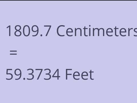 1809.7 CM TO FEET