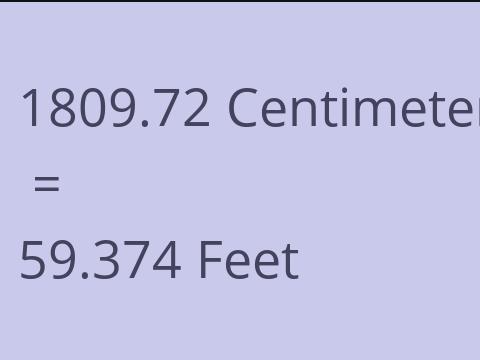 1809.72 CM TO FEET