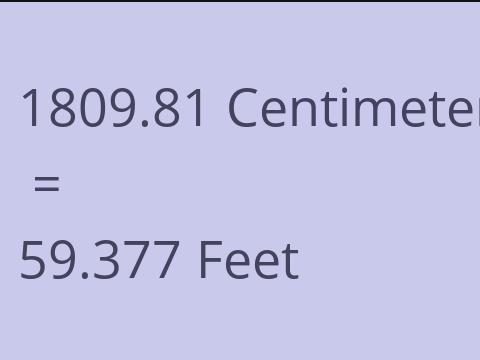 1809.81 CM TO FEET