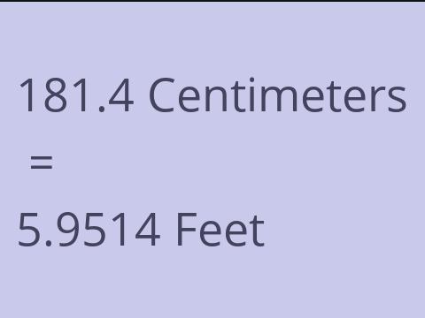 181.4 CM TO FEET