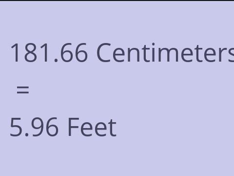 181.66 CM TO FEET