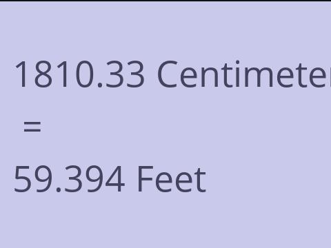 1810.33 CM TO FEET