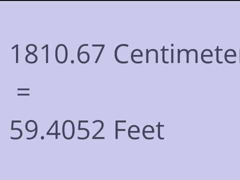 1810.67 CM TO FEET