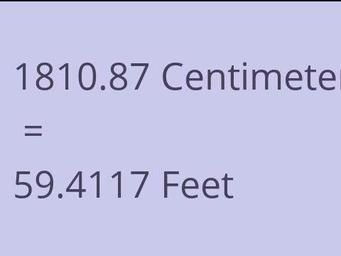 1810.87 CM TO FEET