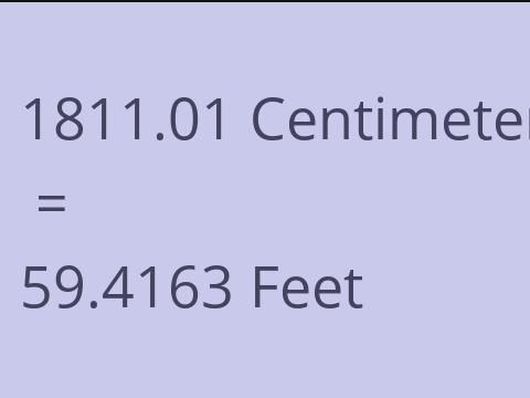 1811.01 CM TO FEET