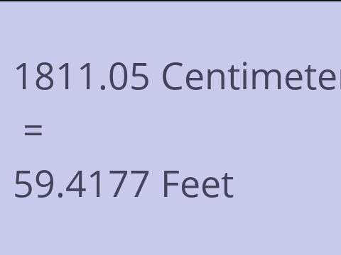 1811.05 CM TO FEET