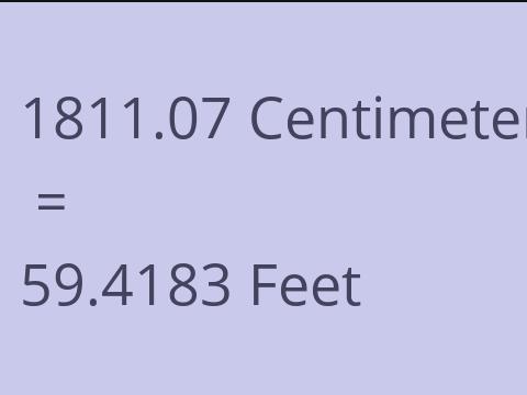 1811.07 CM TO FEET