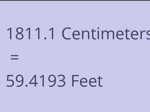 1811.1 CM TO FEET