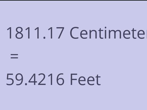 1811.17 CM TO FEET