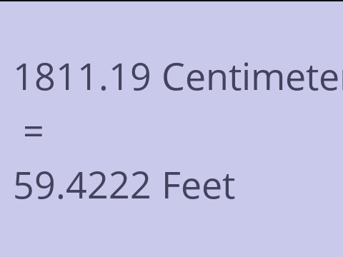 1811.19 CM TO FEET