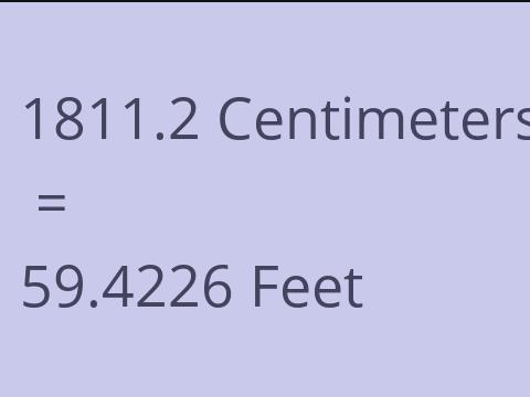 1811.2 CM TO FEET