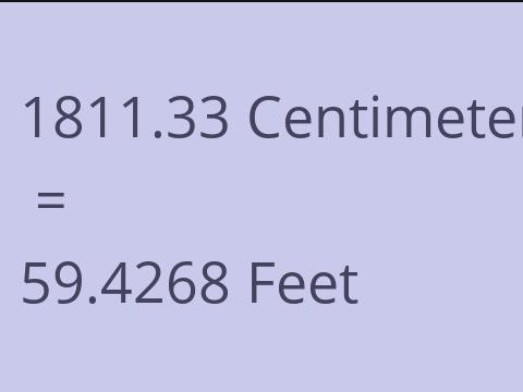 1811.33 CM TO FEET