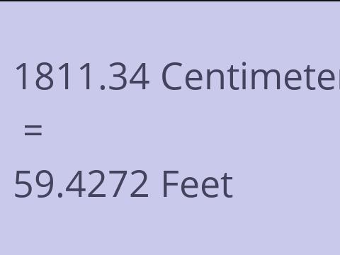 1811.34 CM TO FEET