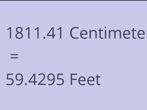 1811.41 CM TO FEET