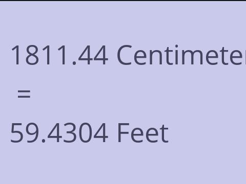 1811.44 CM TO FEET