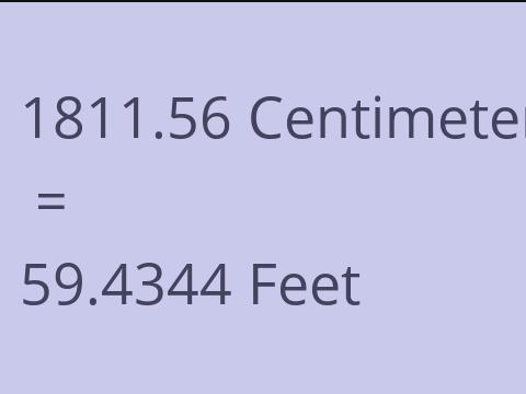 1811.56 CM TO FEET