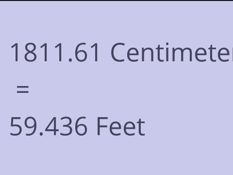 1811.61 CM TO FEET